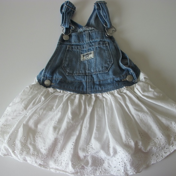 OshKosh B'gosh Other - Osh Kosh B'Gosh Toddler Denim Eyelet Jumper Dress Size 2T  GUC